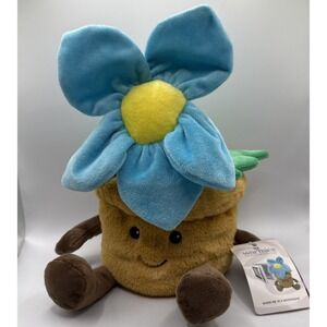 Warmies Cozy Plush Blue Flower Pot Weighted Therapy Microwavable Heatable Toy